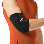 Elbow brace with padding contours to your arm, providing optimal protection against bakers, students and popeye elbow by absorbing impact to ensure your bone and joint remain pressure-free and comfortable throughout the day